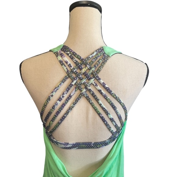 Lululemon Wild Tank Pistachio green Floral Sport White Multi Workout Athletic 4 - Picture 11 of 14